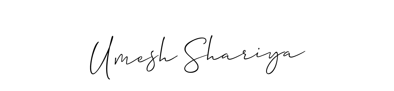 Use a signature maker to create a handwritten signature online. With this signature software, you can design (Allison_Script) your own signature for name Umesh Shariya. Umesh Shariya signature style 2 images and pictures png