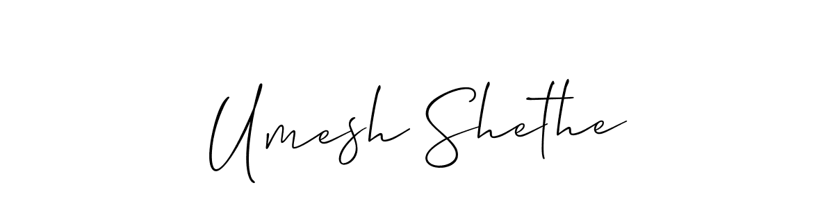 How to Draw Umesh Shethe signature style? Allison_Script is a latest design signature styles for name Umesh Shethe. Umesh Shethe signature style 2 images and pictures png