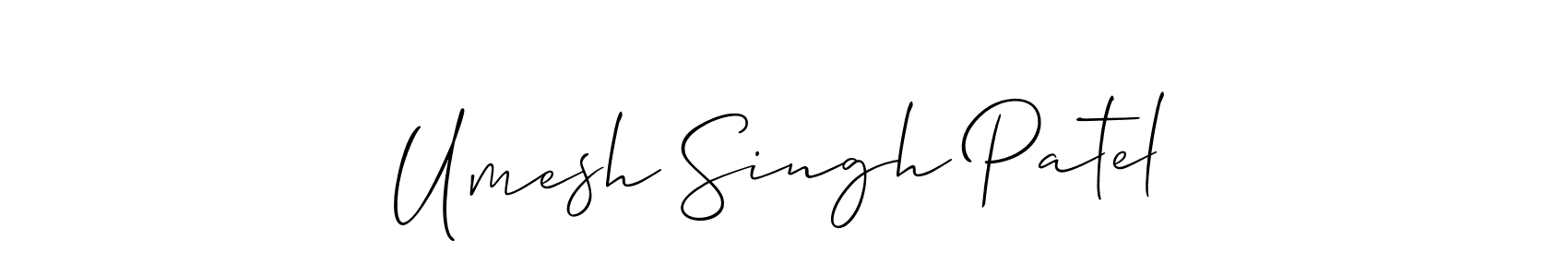 Make a beautiful signature design for name Umesh Singh Patel. With this signature (Allison_Script) style, you can create a handwritten signature for free. Umesh Singh Patel signature style 2 images and pictures png