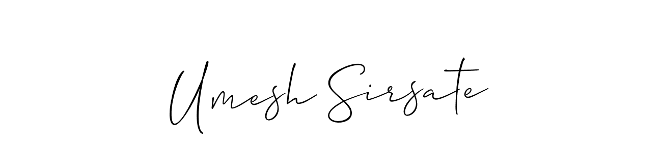 Also we have Umesh Sirsate name is the best signature style. Create professional handwritten signature collection using Allison_Script autograph style. Umesh Sirsate signature style 2 images and pictures png