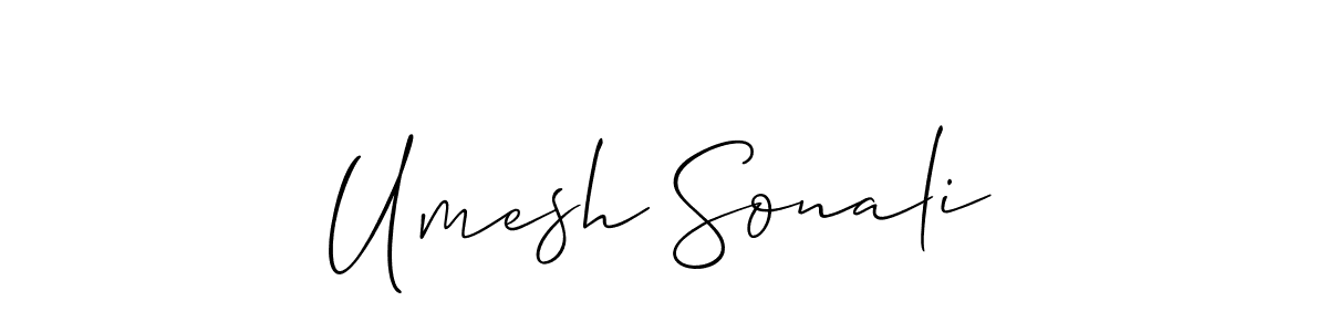 Allison_Script is a professional signature style that is perfect for those who want to add a touch of class to their signature. It is also a great choice for those who want to make their signature more unique. Get Umesh Sonali name to fancy signature for free. Umesh Sonali signature style 2 images and pictures png