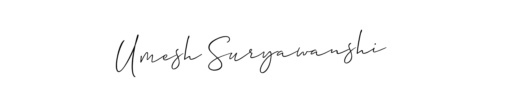 Design your own signature with our free online signature maker. With this signature software, you can create a handwritten (Allison_Script) signature for name Umesh Suryawanshi. Umesh Suryawanshi signature style 2 images and pictures png