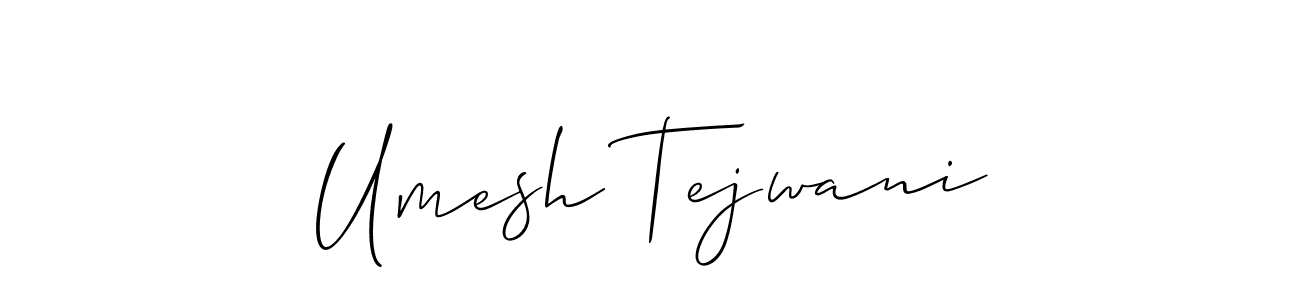 How to make Umesh Tejwani signature? Allison_Script is a professional autograph style. Create handwritten signature for Umesh Tejwani name. Umesh Tejwani signature style 2 images and pictures png