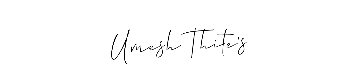 Also we have Umesh Thite’s name is the best signature style. Create professional handwritten signature collection using Allison_Script autograph style. Umesh Thite’s signature style 2 images and pictures png