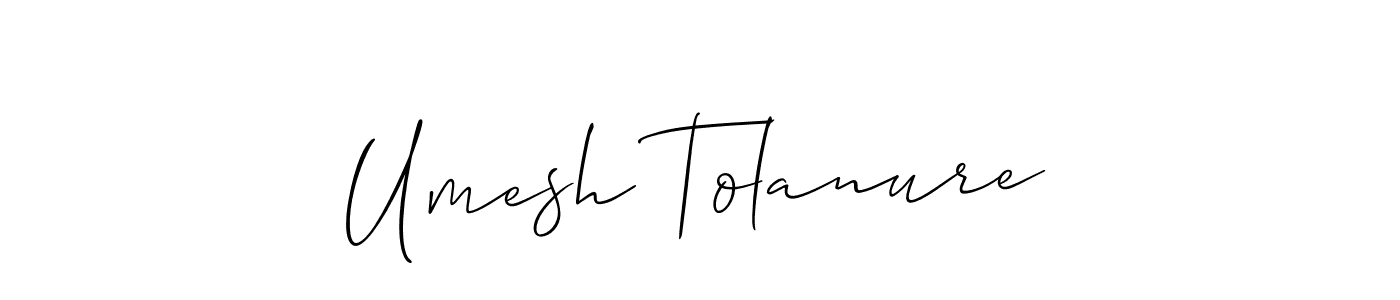 It looks lik you need a new signature style for name Umesh Tolanure. Design unique handwritten (Allison_Script) signature with our free signature maker in just a few clicks. Umesh Tolanure signature style 2 images and pictures png