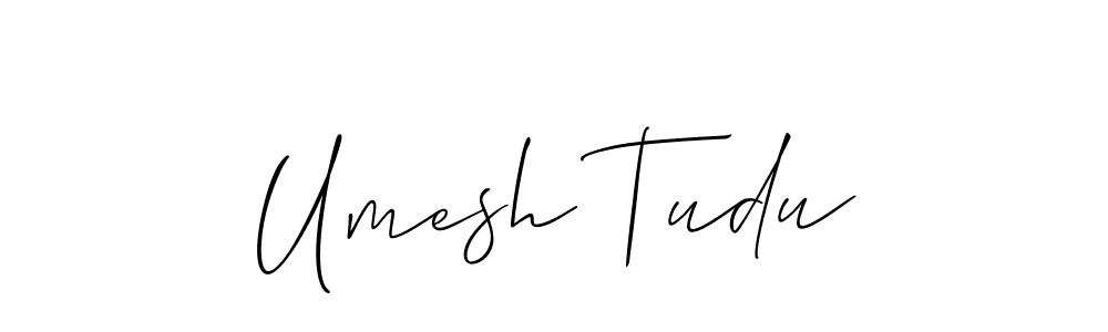 Use a signature maker to create a handwritten signature online. With this signature software, you can design (Allison_Script) your own signature for name Umesh Tudu. Umesh Tudu signature style 2 images and pictures png