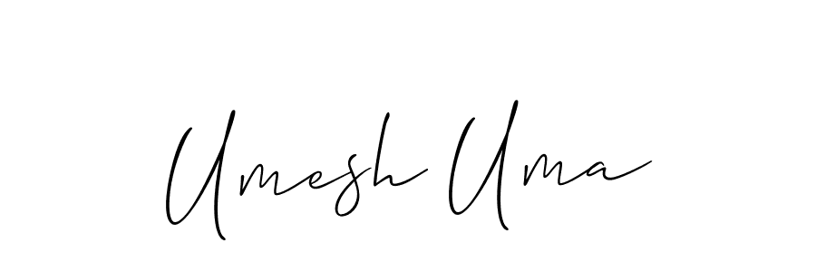 How to make Umesh Uma signature? Allison_Script is a professional autograph style. Create handwritten signature for Umesh Uma name. Umesh Uma signature style 2 images and pictures png