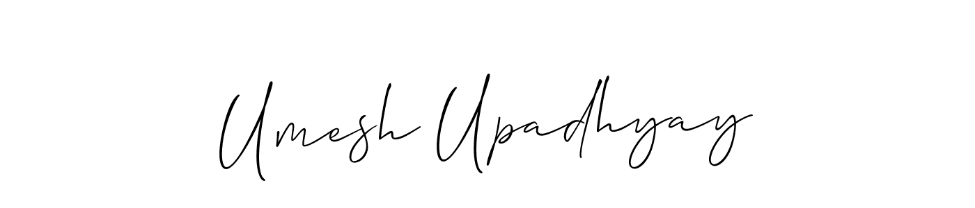 Use a signature maker to create a handwritten signature online. With this signature software, you can design (Allison_Script) your own signature for name Umesh Upadhyay. Umesh Upadhyay signature style 2 images and pictures png