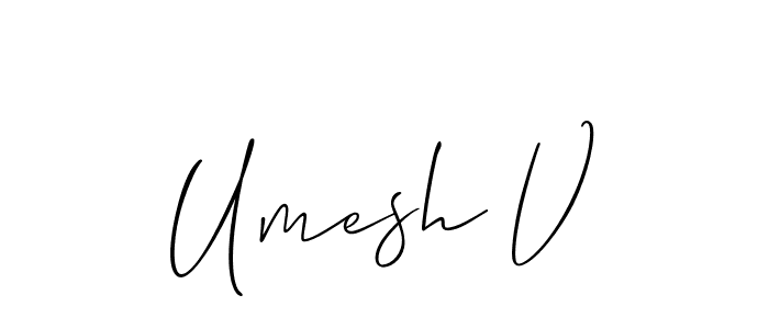 Design your own signature with our free online signature maker. With this signature software, you can create a handwritten (Allison_Script) signature for name Umesh V. Umesh V signature style 2 images and pictures png