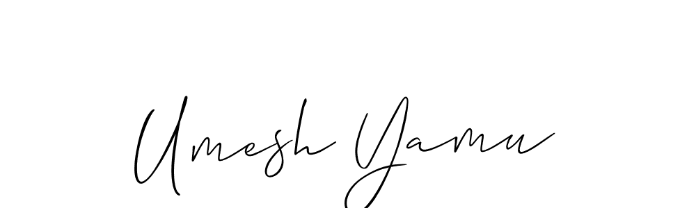 The best way (Allison_Script) to make a short signature is to pick only two or three words in your name. The name Umesh Yamu include a total of six letters. For converting this name. Umesh Yamu signature style 2 images and pictures png