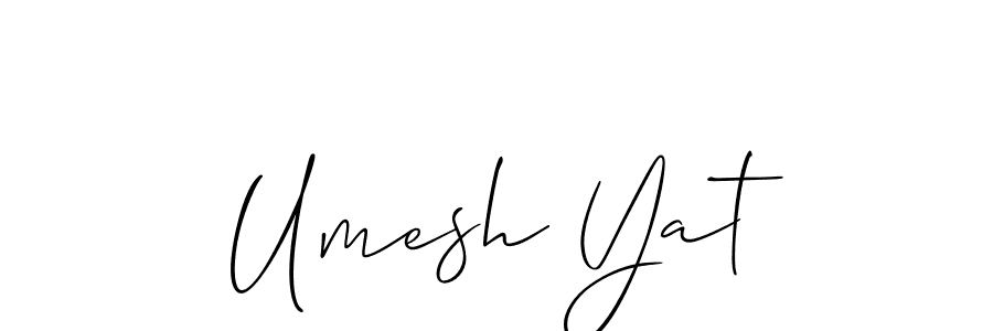 How to Draw Umesh Yat signature style? Allison_Script is a latest design signature styles for name Umesh Yat. Umesh Yat signature style 2 images and pictures png