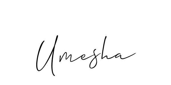 The best way (Allison_Script) to make a short signature is to pick only two or three words in your name. The name Umesha include a total of six letters. For converting this name. Umesha signature style 2 images and pictures png