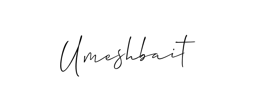 Make a beautiful signature design for name Umeshbait. With this signature (Allison_Script) style, you can create a handwritten signature for free. Umeshbait signature style 2 images and pictures png
