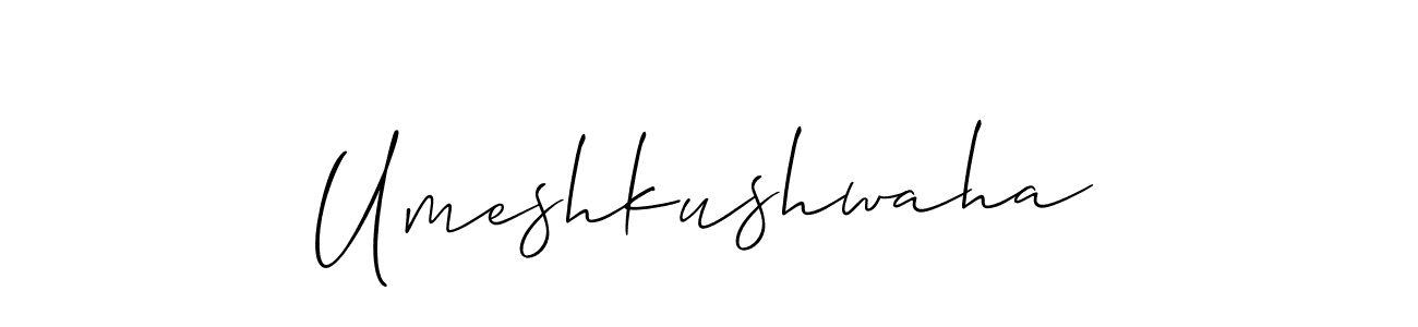 How to make Umeshkushwaha signature? Allison_Script is a professional autograph style. Create handwritten signature for Umeshkushwaha name. Umeshkushwaha signature style 2 images and pictures png