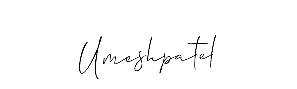 How to make Umeshpatel signature? Allison_Script is a professional autograph style. Create handwritten signature for Umeshpatel name. Umeshpatel signature style 2 images and pictures png