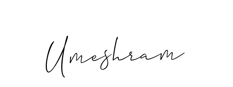 Design your own signature with our free online signature maker. With this signature software, you can create a handwritten (Allison_Script) signature for name Umeshram. Umeshram signature style 2 images and pictures png