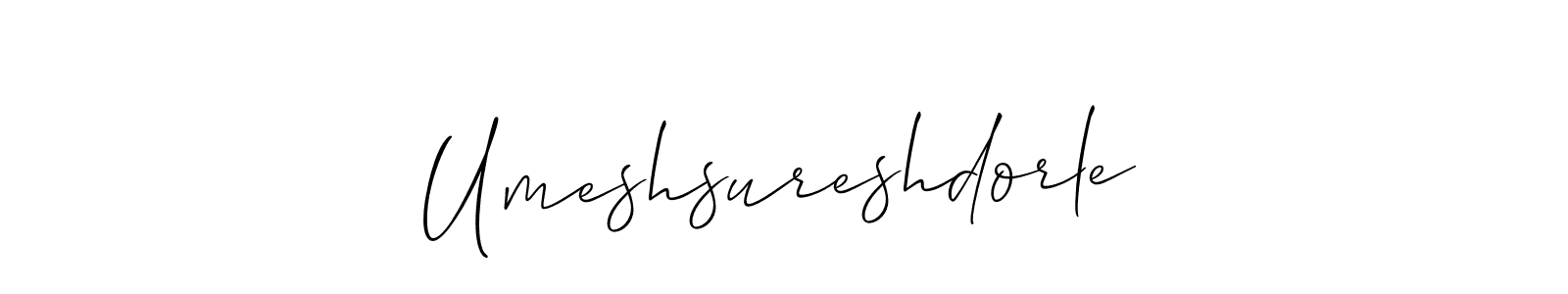 Also we have Umeshsureshdorle name is the best signature style. Create professional handwritten signature collection using Allison_Script autograph style. Umeshsureshdorle signature style 2 images and pictures png