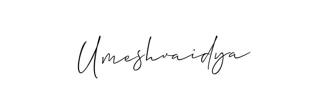 Create a beautiful signature design for name Umeshvaidya. With this signature (Allison_Script) fonts, you can make a handwritten signature for free. Umeshvaidya signature style 2 images and pictures png