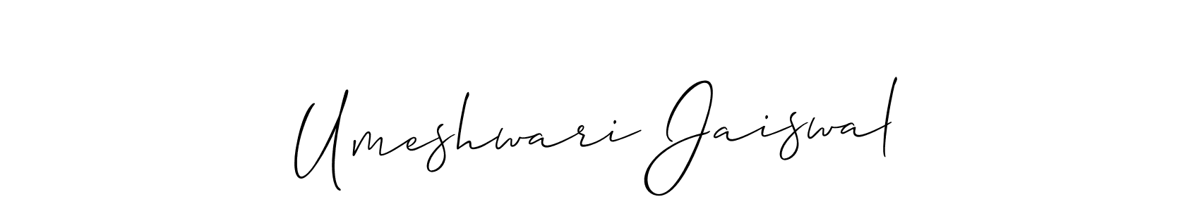 Best and Professional Signature Style for Umeshwari Jaiswal. Allison_Script Best Signature Style Collection. Umeshwari Jaiswal signature style 2 images and pictures png