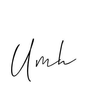 Umh stylish signature style. Best Handwritten Sign (Allison_Script) for my name. Handwritten Signature Collection Ideas for my name Umh. Umh signature style 2 images and pictures png