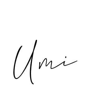 The best way (Allison_Script) to make a short signature is to pick only two or three words in your name. The name Umi include a total of six letters. For converting this name. Umi signature style 2 images and pictures png