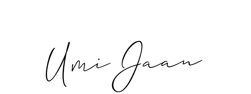 Once you've used our free online signature maker to create your best signature Allison_Script style, it's time to enjoy all of the benefits that Umi Jaan name signing documents. Umi Jaan signature style 2 images and pictures png