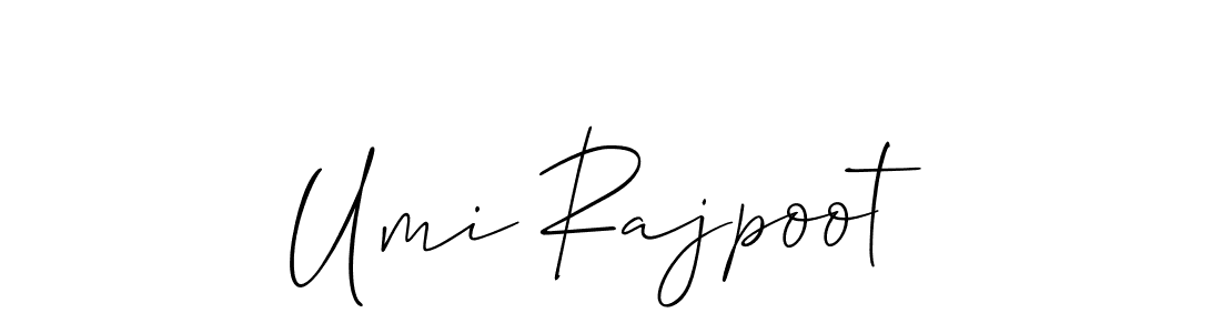 Similarly Allison_Script is the best handwritten signature design. Signature creator online .You can use it as an online autograph creator for name Umi Rajpoot. Umi Rajpoot signature style 2 images and pictures png