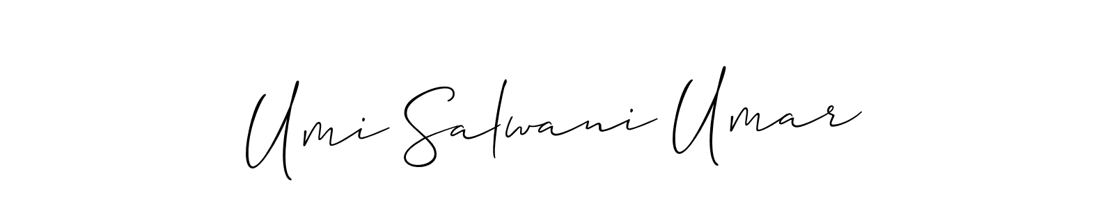 Design your own signature with our free online signature maker. With this signature software, you can create a handwritten (Allison_Script) signature for name Umi Salwani Umar. Umi Salwani Umar signature style 2 images and pictures png