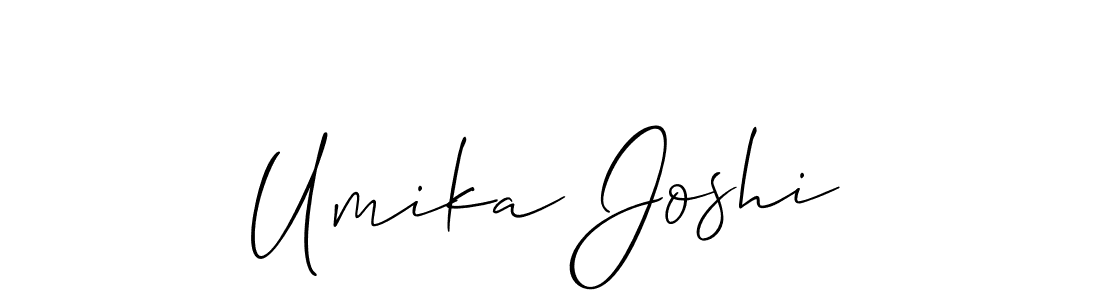 Also we have Umika Joshi name is the best signature style. Create professional handwritten signature collection using Allison_Script autograph style. Umika Joshi signature style 2 images and pictures png