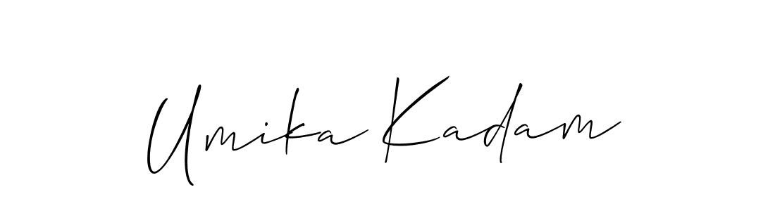 Make a beautiful signature design for name Umika Kadam. Use this online signature maker to create a handwritten signature for free. Umika Kadam signature style 2 images and pictures png