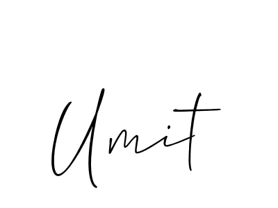 The best way (Allison_Script) to make a short signature is to pick only two or three words in your name. The name Umit include a total of six letters. For converting this name. Umit signature style 2 images and pictures png