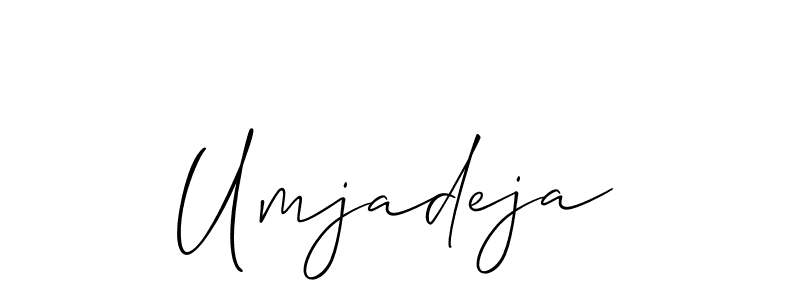 How to make Umjadeja signature? Allison_Script is a professional autograph style. Create handwritten signature for Umjadeja name. Umjadeja signature style 2 images and pictures png