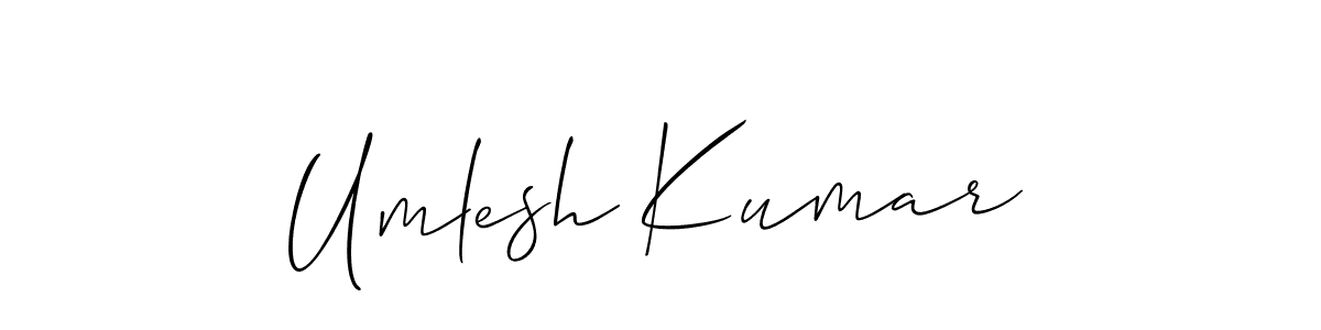 Design your own signature with our free online signature maker. With this signature software, you can create a handwritten (Allison_Script) signature for name Umlesh Kumar. Umlesh Kumar signature style 2 images and pictures png
