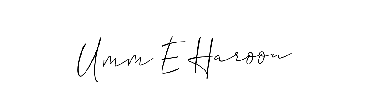 How to Draw Umm E Haroon signature style? Allison_Script is a latest design signature styles for name Umm E Haroon. Umm E Haroon signature style 2 images and pictures png