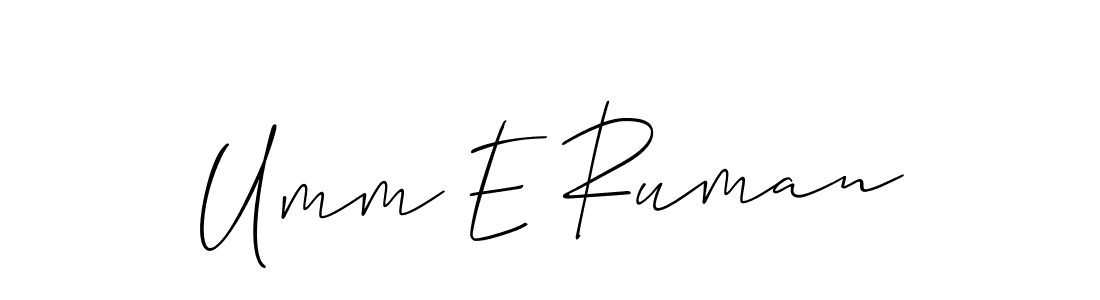 Make a beautiful signature design for name Umm E Ruman. Use this online signature maker to create a handwritten signature for free. Umm E Ruman signature style 2 images and pictures png