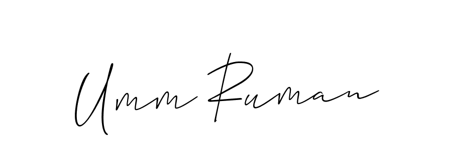 Once you've used our free online signature maker to create your best signature Allison_Script style, it's time to enjoy all of the benefits that Umm Ruman name signing documents. Umm Ruman signature style 2 images and pictures png