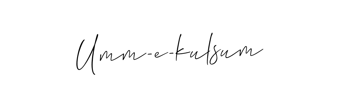 How to make Umm-e-kulsum signature? Allison_Script is a professional autograph style. Create handwritten signature for Umm-e-kulsum name. Umm-e-kulsum signature style 2 images and pictures png