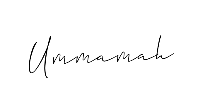 Allison_Script is a professional signature style that is perfect for those who want to add a touch of class to their signature. It is also a great choice for those who want to make their signature more unique. Get Ummamah name to fancy signature for free. Ummamah signature style 2 images and pictures png