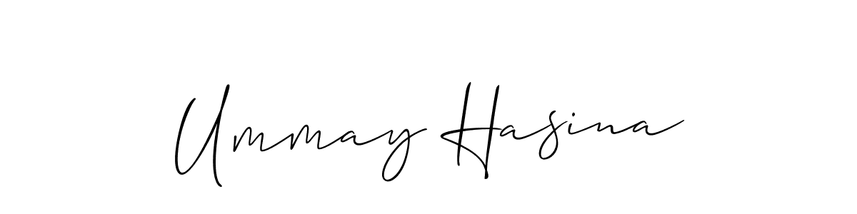 Make a beautiful signature design for name Ummay Hasina. With this signature (Allison_Script) style, you can create a handwritten signature for free. Ummay Hasina signature style 2 images and pictures png