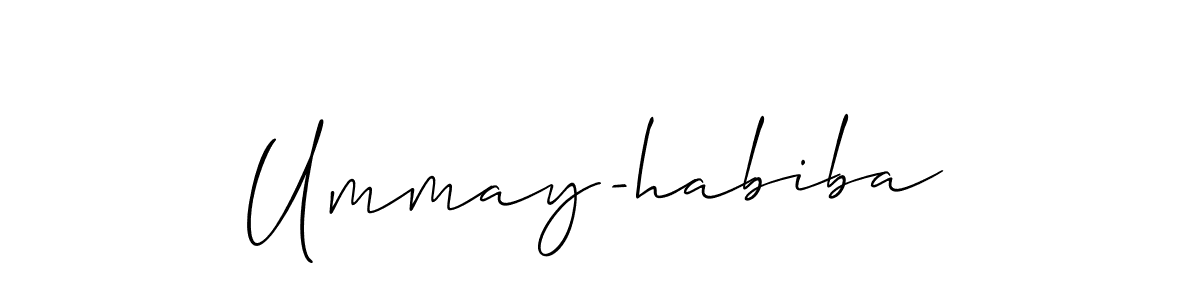 You can use this online signature creator to create a handwritten signature for the name Ummay-habiba. This is the best online autograph maker. Ummay-habiba signature style 2 images and pictures png