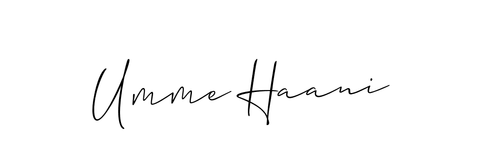 Make a short Umme Haani signature style. Manage your documents anywhere anytime using Allison_Script. Create and add eSignatures, submit forms, share and send files easily. Umme Haani signature style 2 images and pictures png