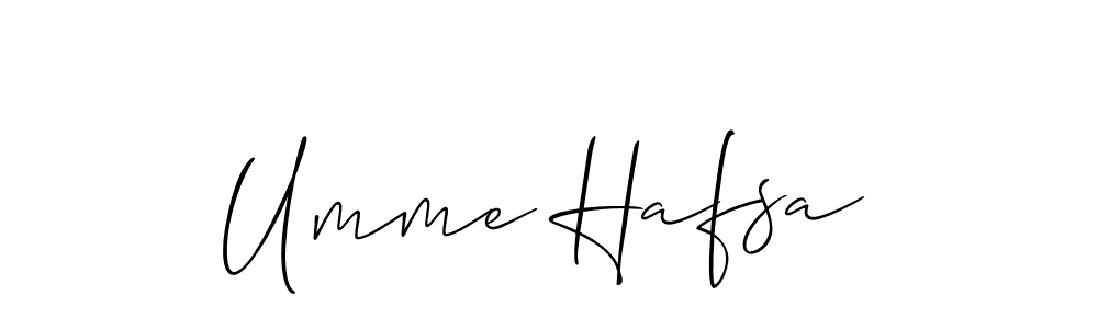 Umme Hafsa stylish signature style. Best Handwritten Sign (Allison_Script) for my name. Handwritten Signature Collection Ideas for my name Umme Hafsa. Umme Hafsa signature style 2 images and pictures png