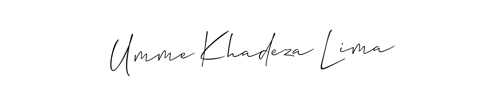 Once you've used our free online signature maker to create your best signature Allison_Script style, it's time to enjoy all of the benefits that Umme Khadeza Lima name signing documents. Umme Khadeza Lima signature style 2 images and pictures png