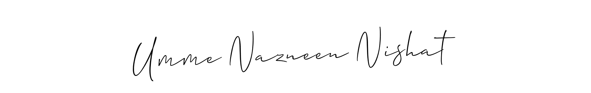 Best and Professional Signature Style for Umme Nazneen Nishat. Allison_Script Best Signature Style Collection. Umme Nazneen Nishat signature style 2 images and pictures png