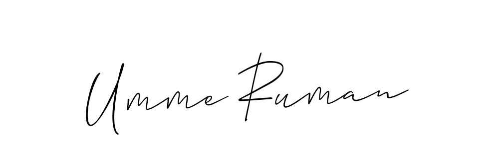 Best and Professional Signature Style for Umme Ruman. Allison_Script Best Signature Style Collection. Umme Ruman signature style 2 images and pictures png