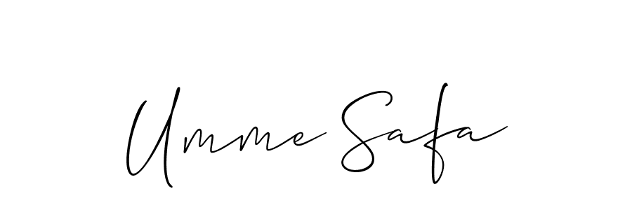 if you are searching for the best signature style for your name Umme Safa. so please give up your signature search. here we have designed multiple signature styles  using Allison_Script. Umme Safa signature style 2 images and pictures png