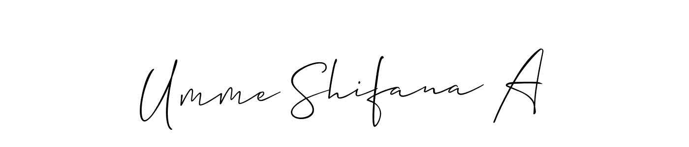 Here are the top 10 professional signature styles for the name Umme Shifana A. These are the best autograph styles you can use for your name. Umme Shifana A signature style 2 images and pictures png