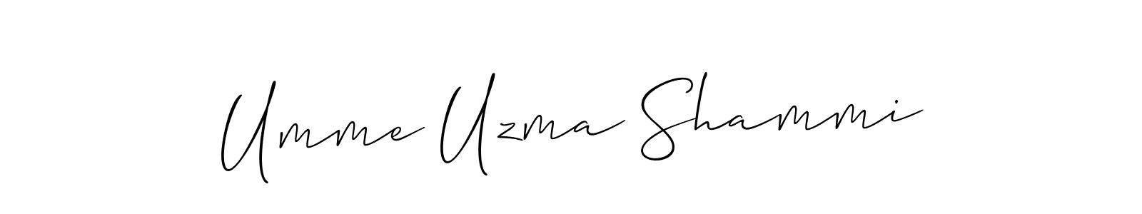 Umme Uzma Shammi stylish signature style. Best Handwritten Sign (Allison_Script) for my name. Handwritten Signature Collection Ideas for my name Umme Uzma Shammi. Umme Uzma Shammi signature style 2 images and pictures png