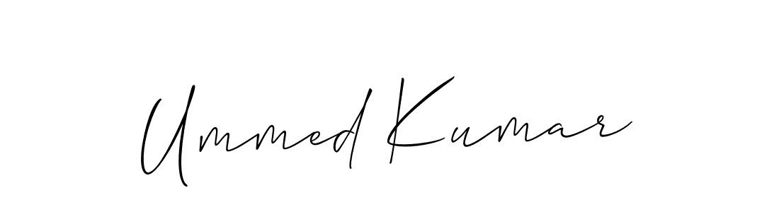 You should practise on your own different ways (Allison_Script) to write your name (Ummed Kumar) in signature. don't let someone else do it for you. Ummed Kumar signature style 2 images and pictures png