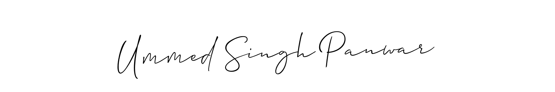 Allison_Script is a professional signature style that is perfect for those who want to add a touch of class to their signature. It is also a great choice for those who want to make their signature more unique. Get Ummed Singh Panwar name to fancy signature for free. Ummed Singh Panwar signature style 2 images and pictures png